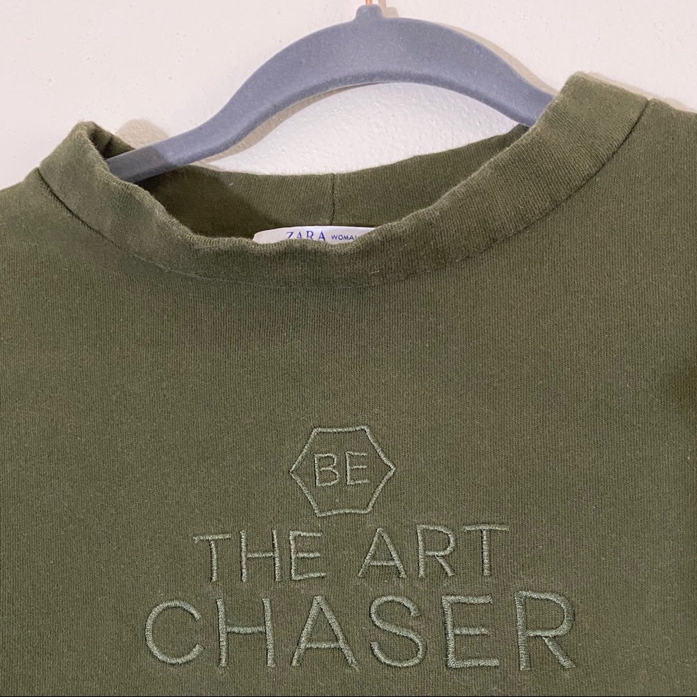 Zara Short Sleeved Graphic Sweater - Picture 4 of 7